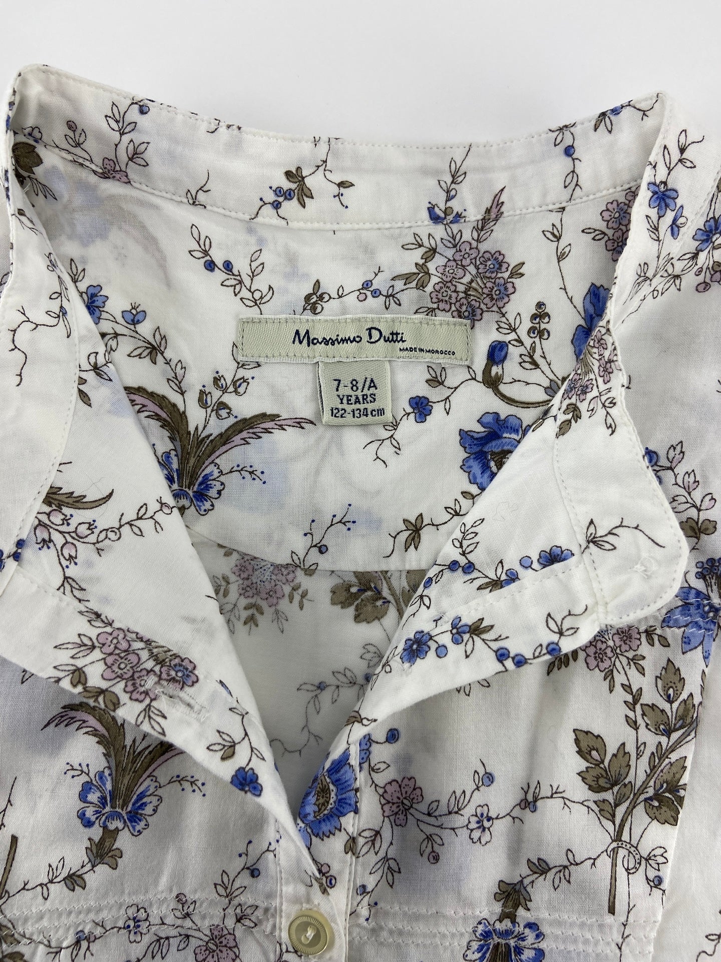 MASSIMO DUTTI Camisa sem gola florida