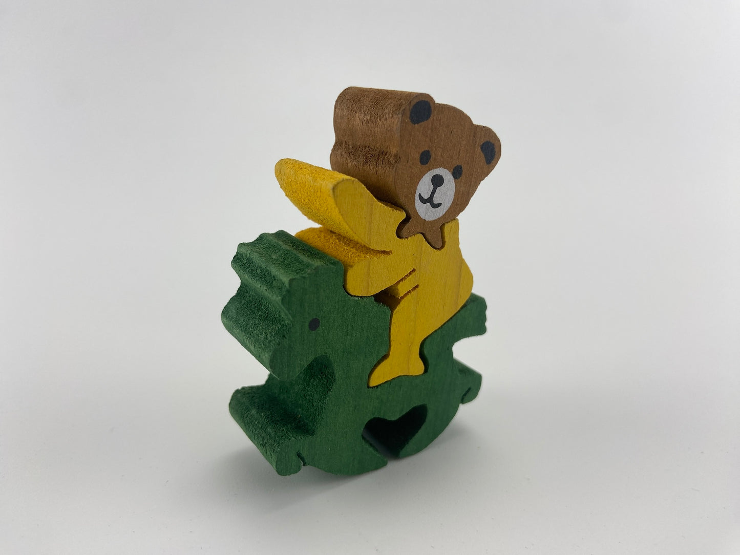 Urso puzzle em madeira