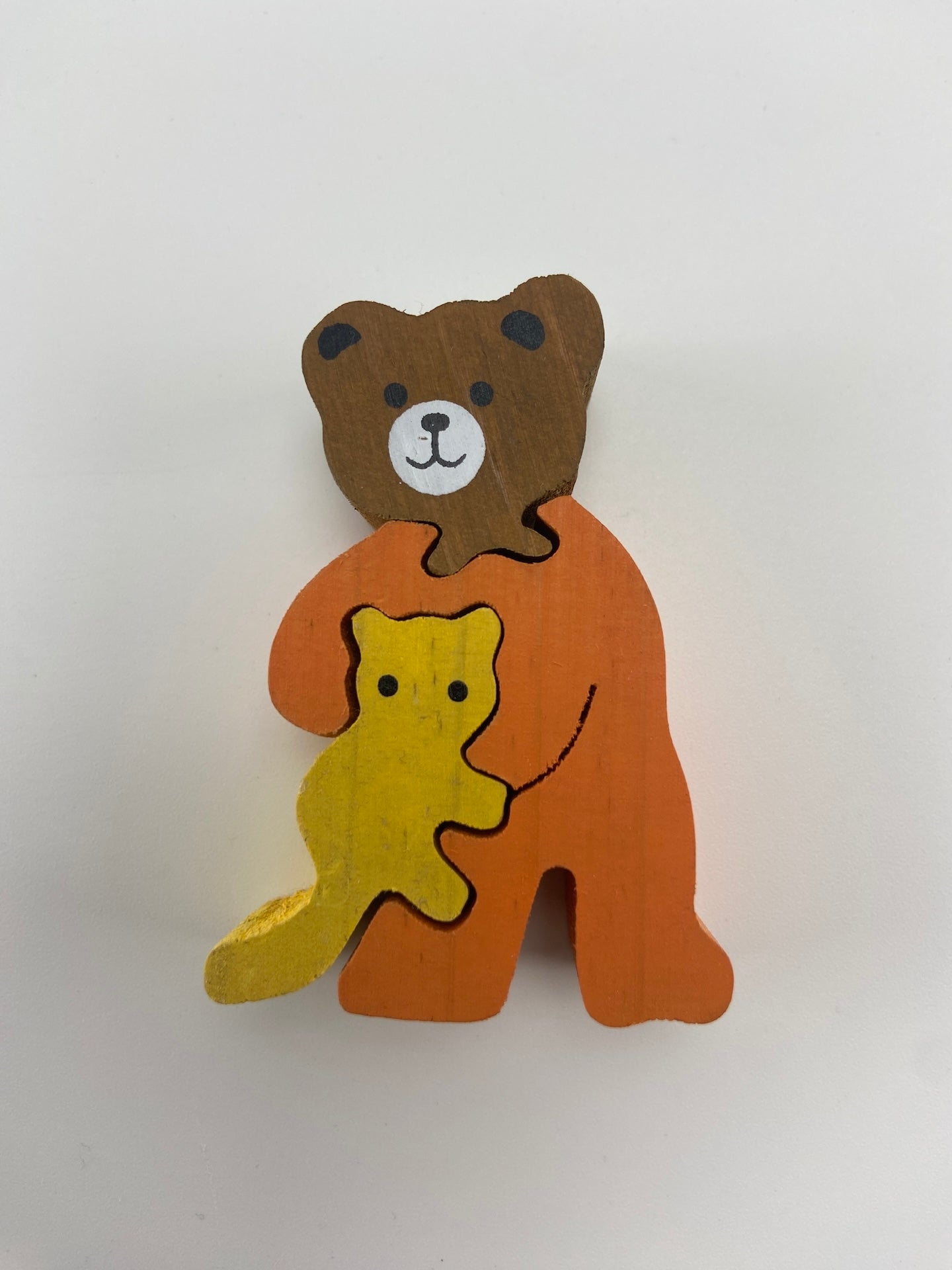 Urso puzzle em madeira