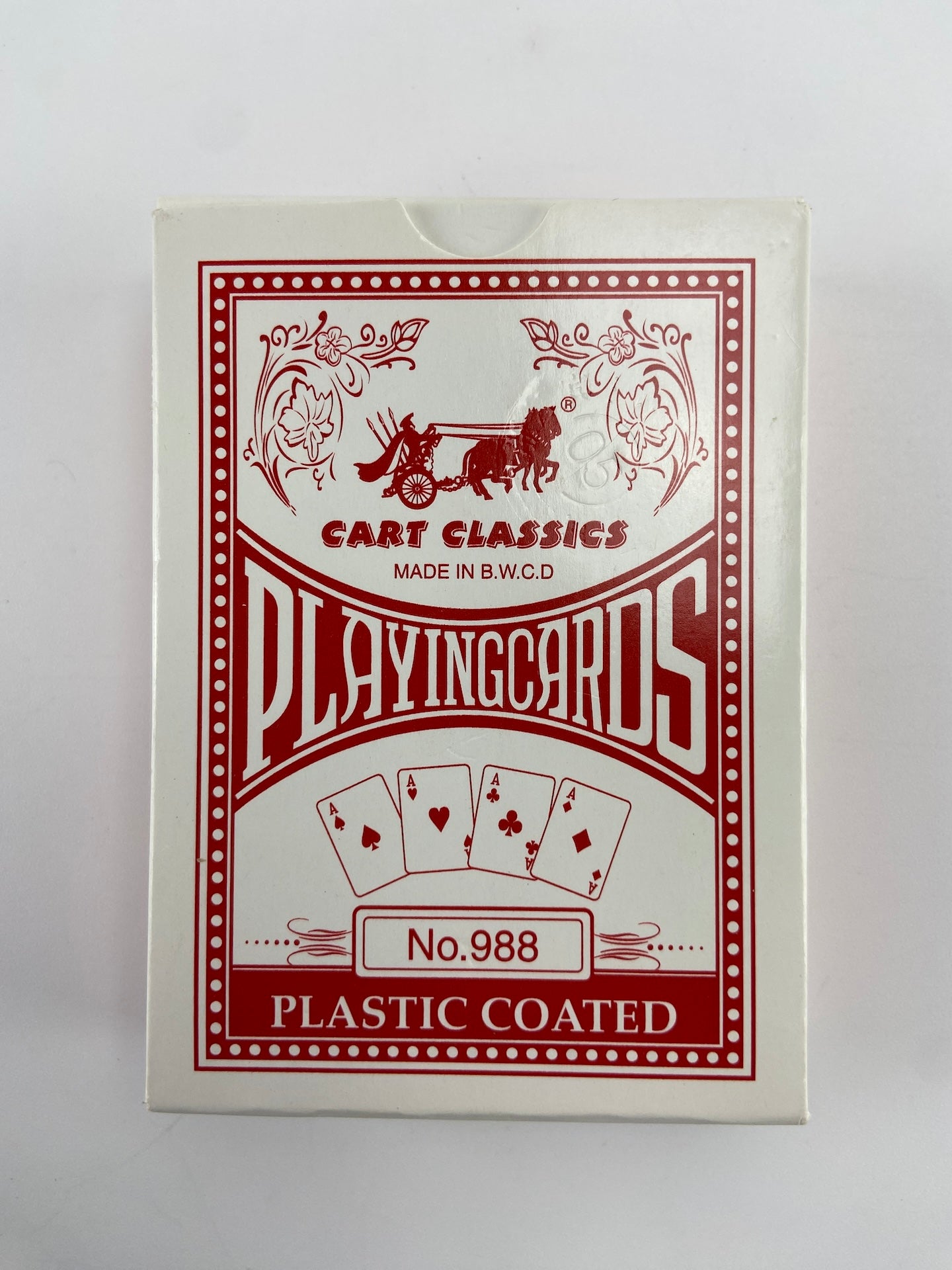 Baralho de cartas de plástico