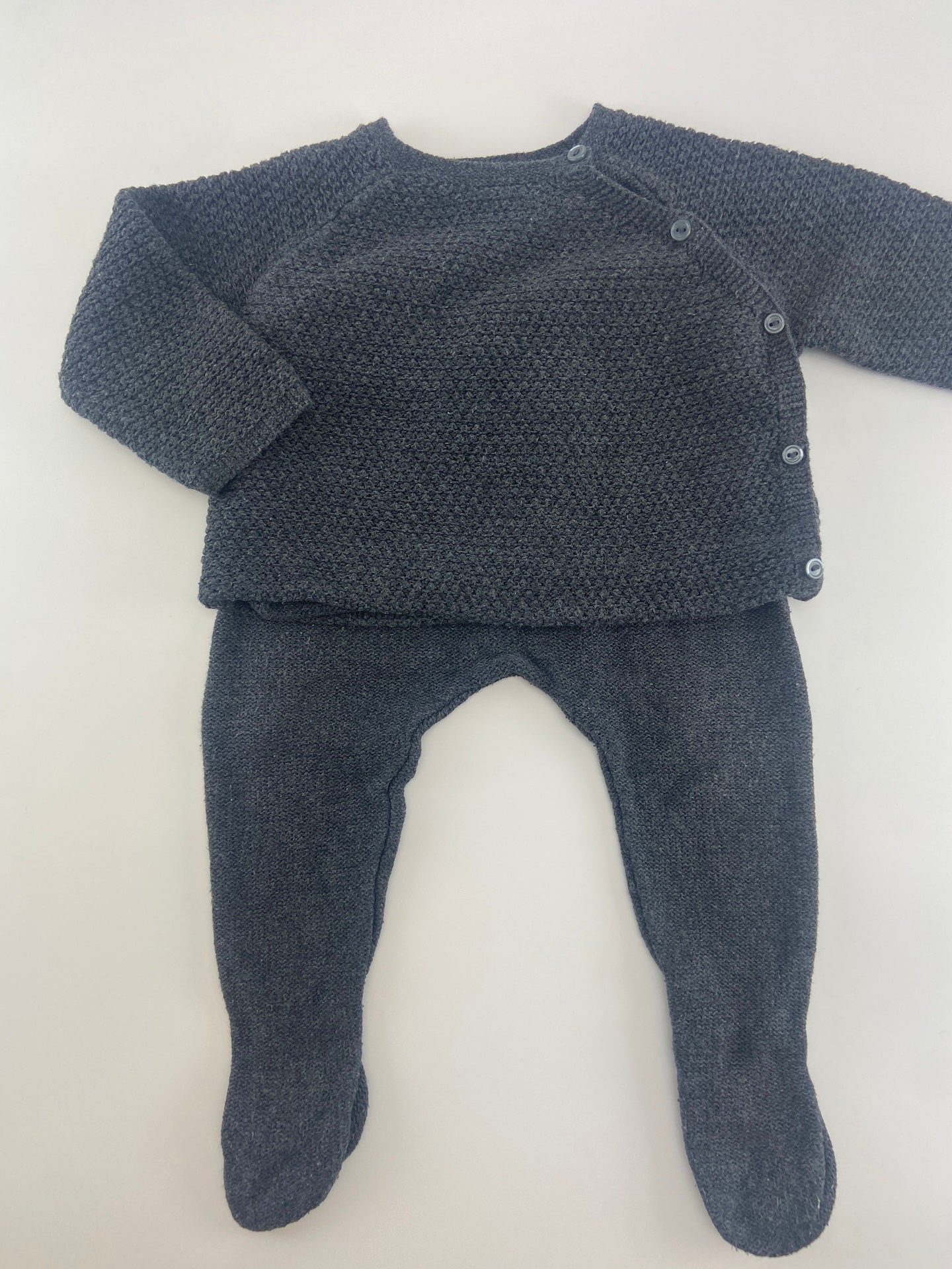 ZARA Conjunto de casaco e calças de malha