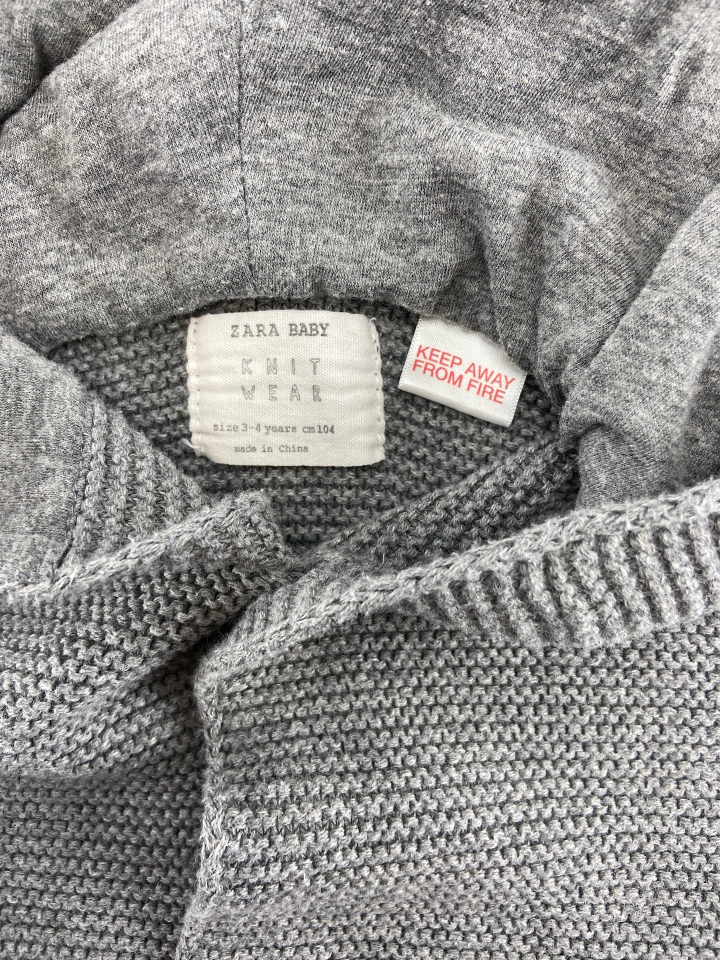 ZARA Casaco de malha com capuz