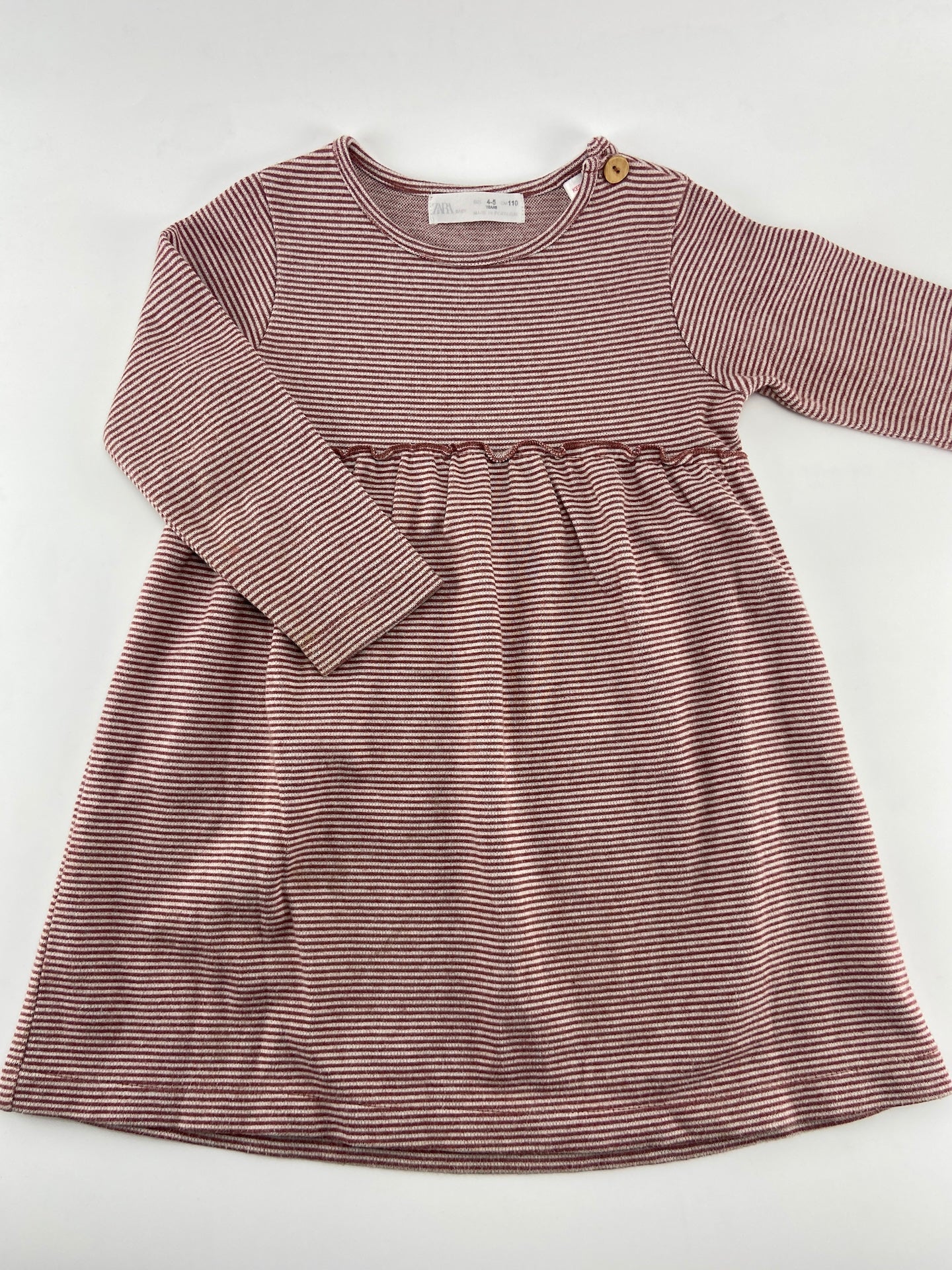 ZARA Vestido às riscas