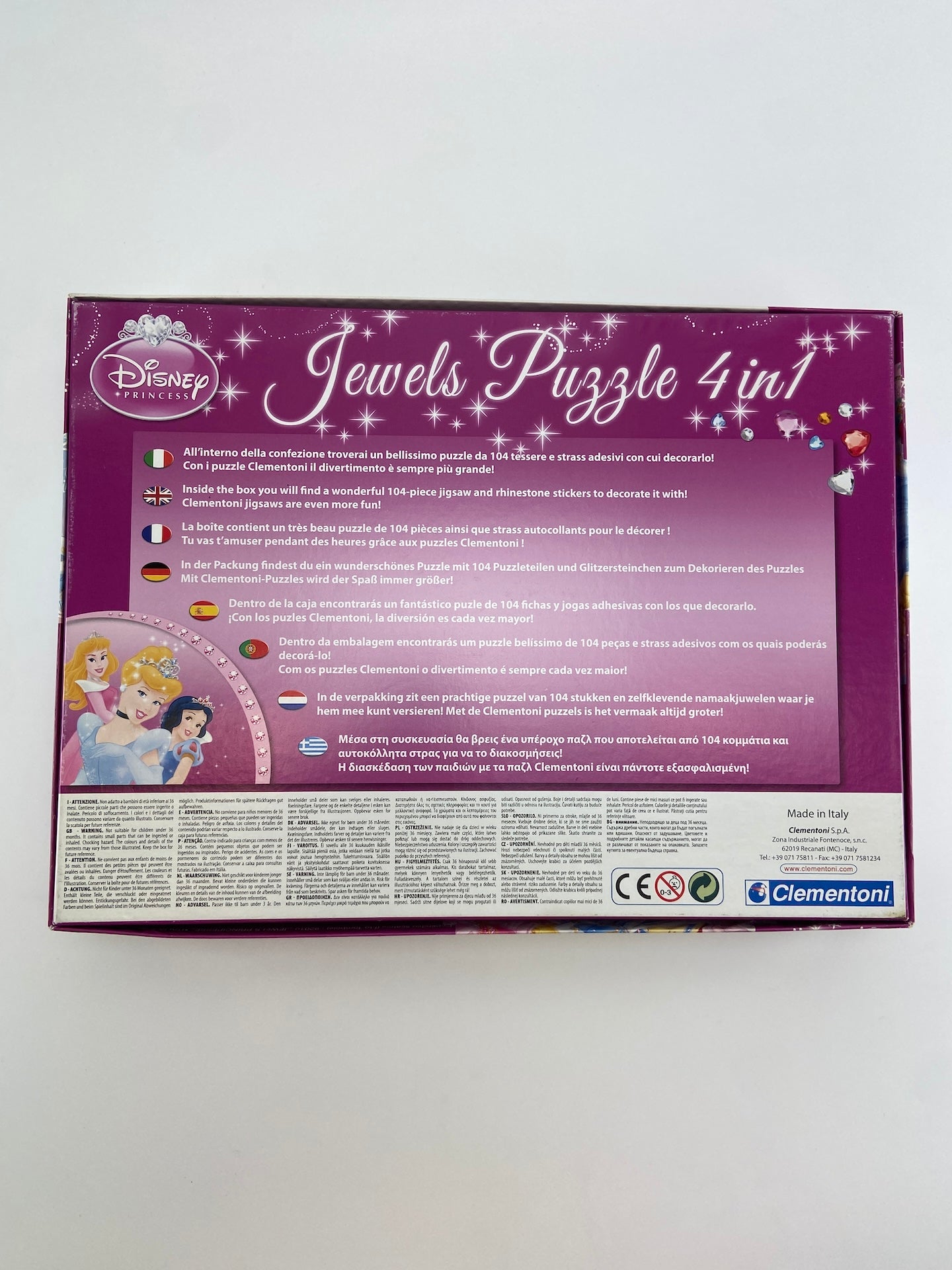 CLEMENTONI 4 Puzzle princesas Disney