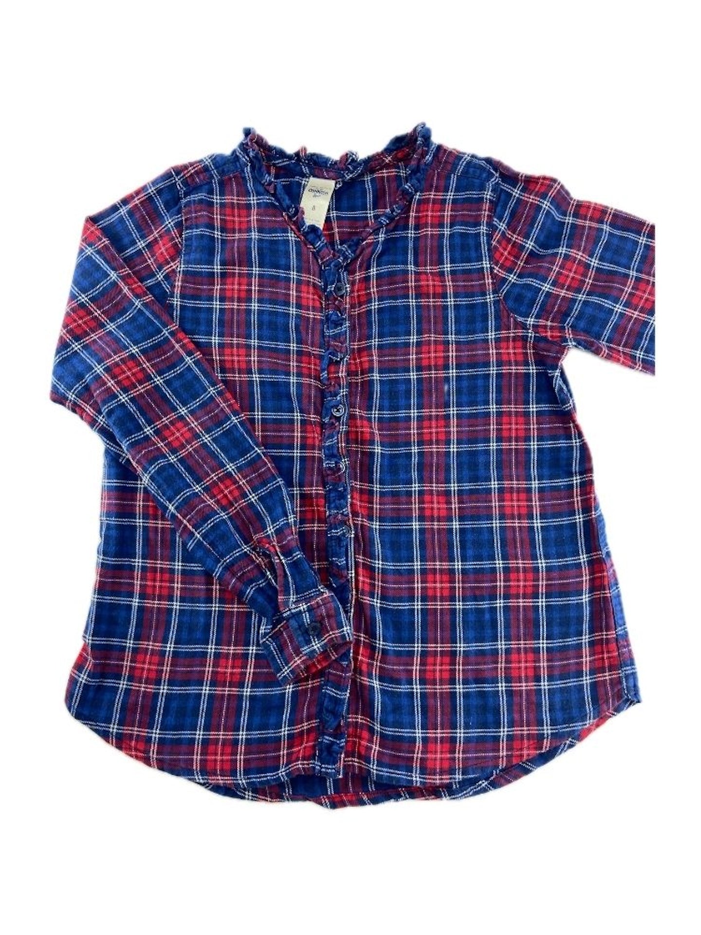 OSHKOSH Camisa escocesa com folho