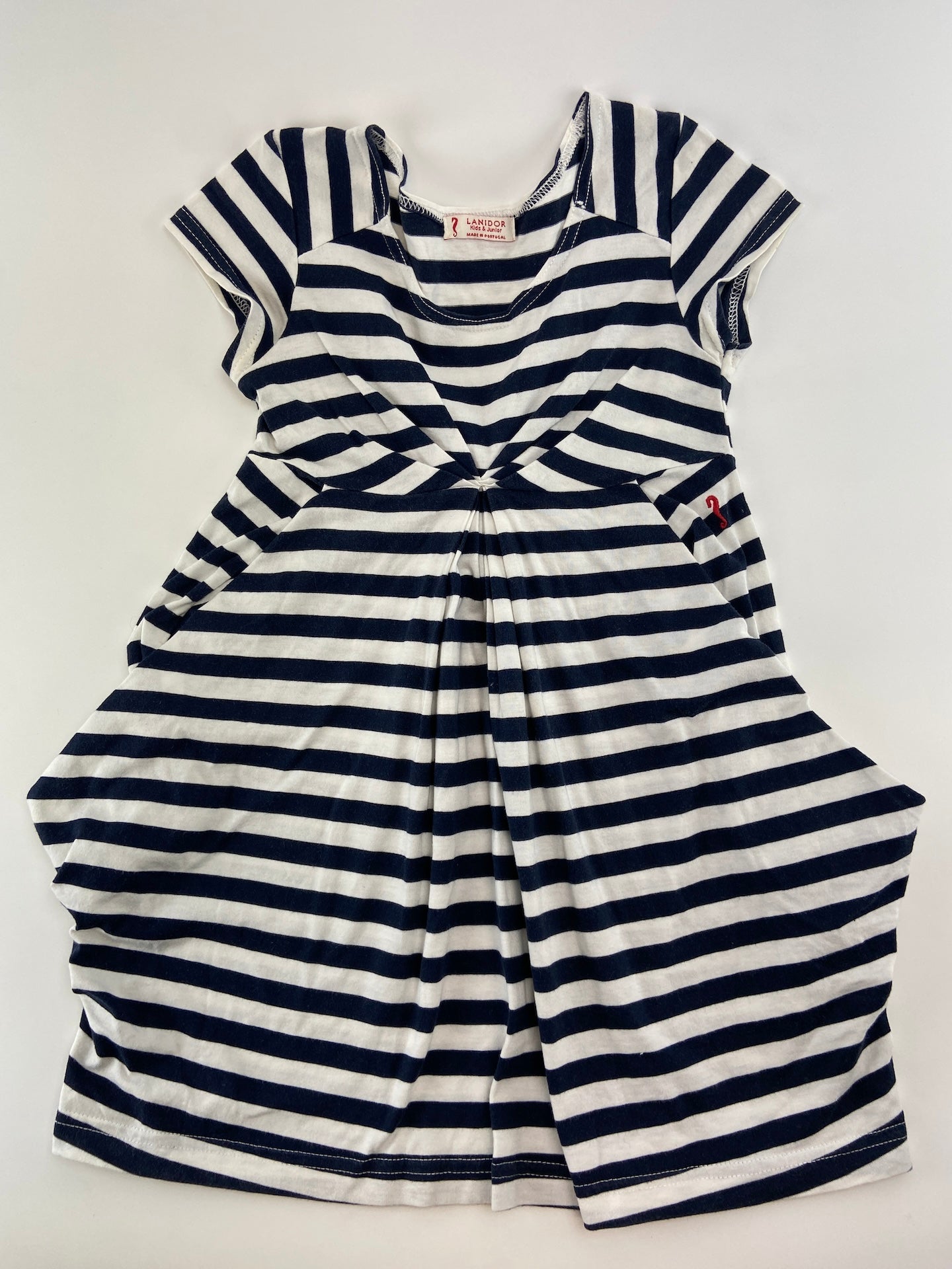 LANIDOR Vestido de riscas com bolsos