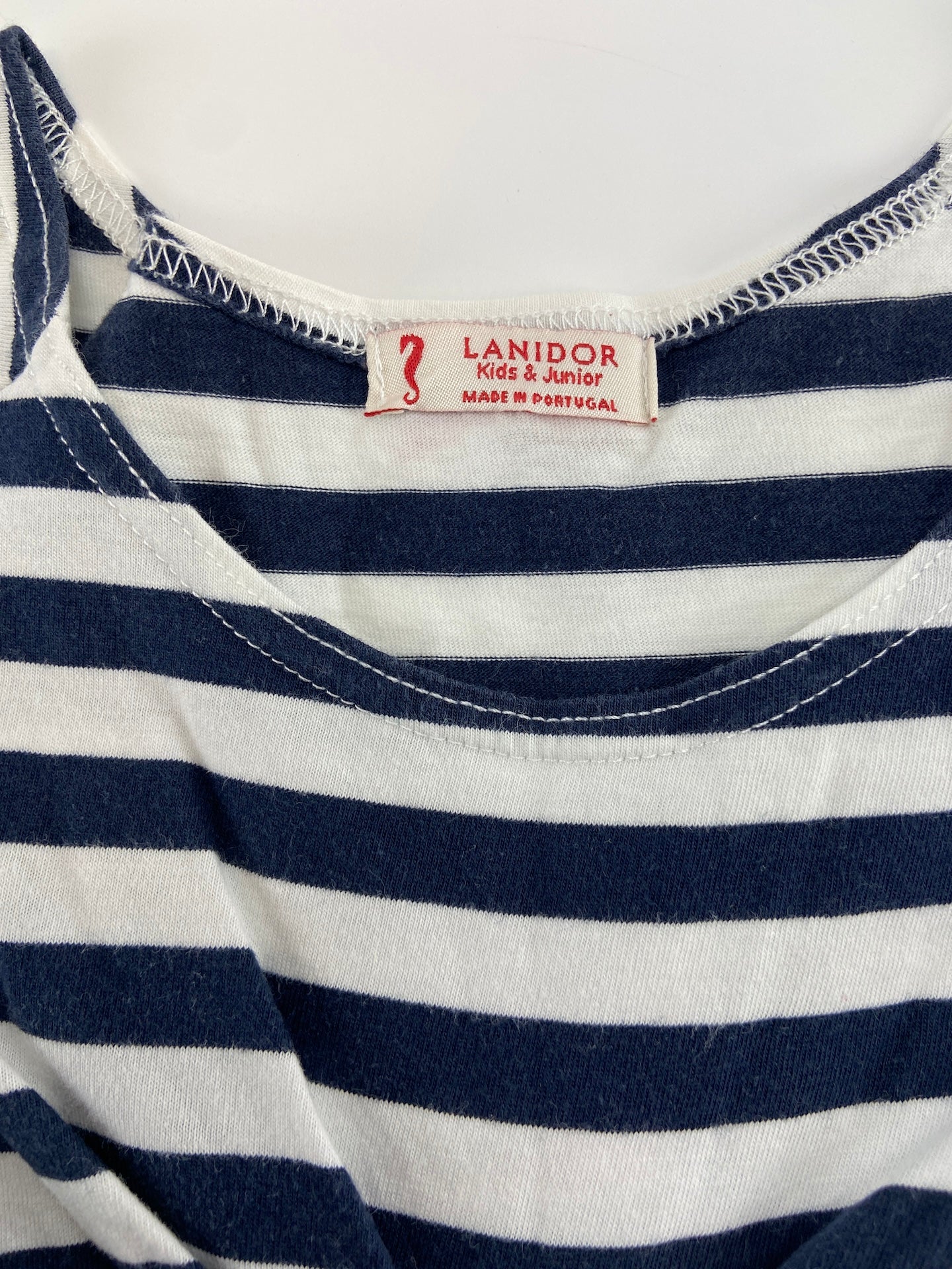 LANIDOR Vestido de riscas com bolsos