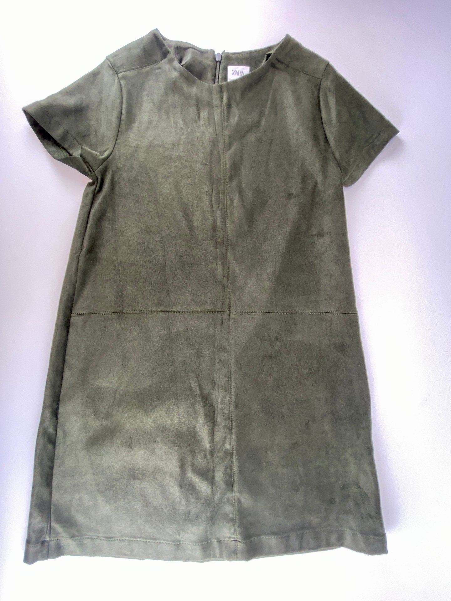 ZARA Vestido efeito camurça