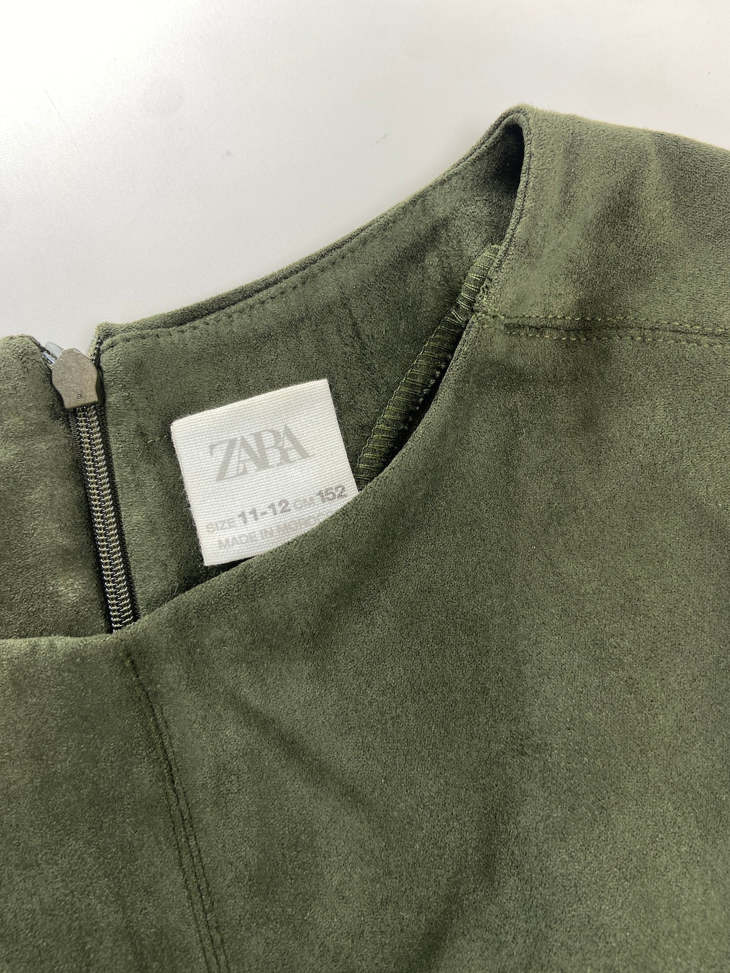 ZARA Vestido efeito camurça