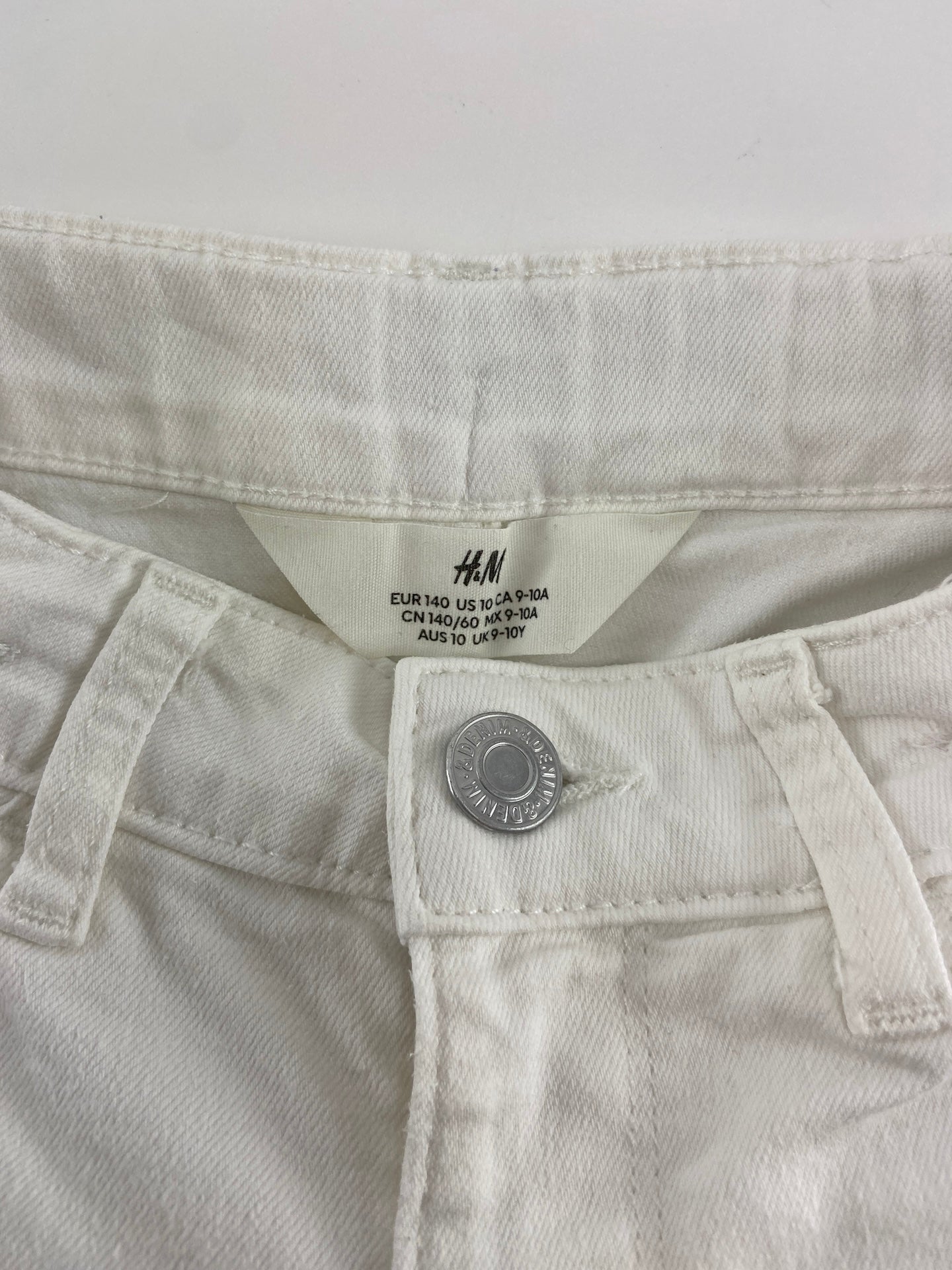 H&M Calções de ganga brancos