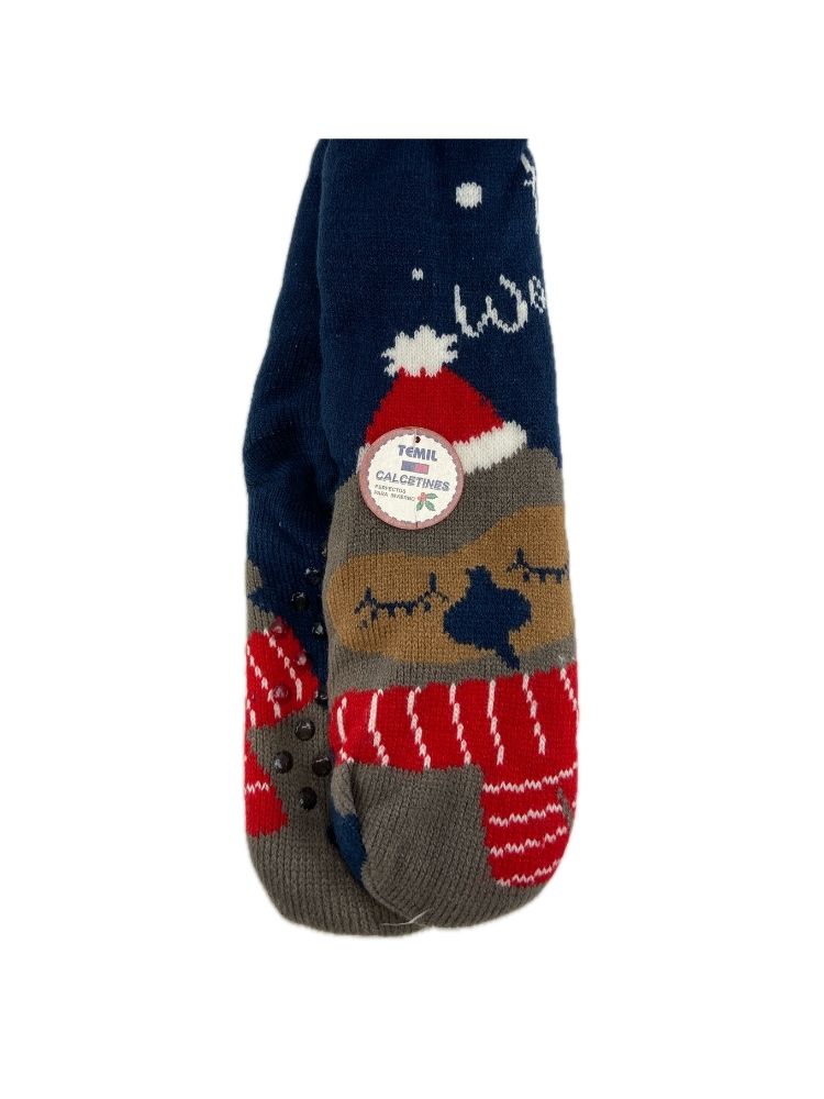TEMIL Meias de Natal antiderrapantes