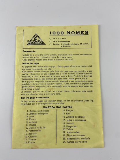 MAJORA 1000 Nomes