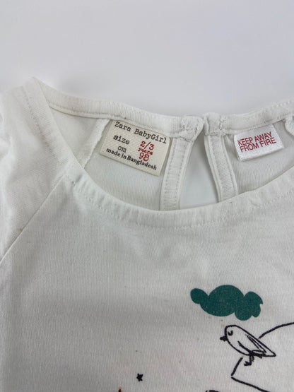 ZARA T-shirt manga de folho