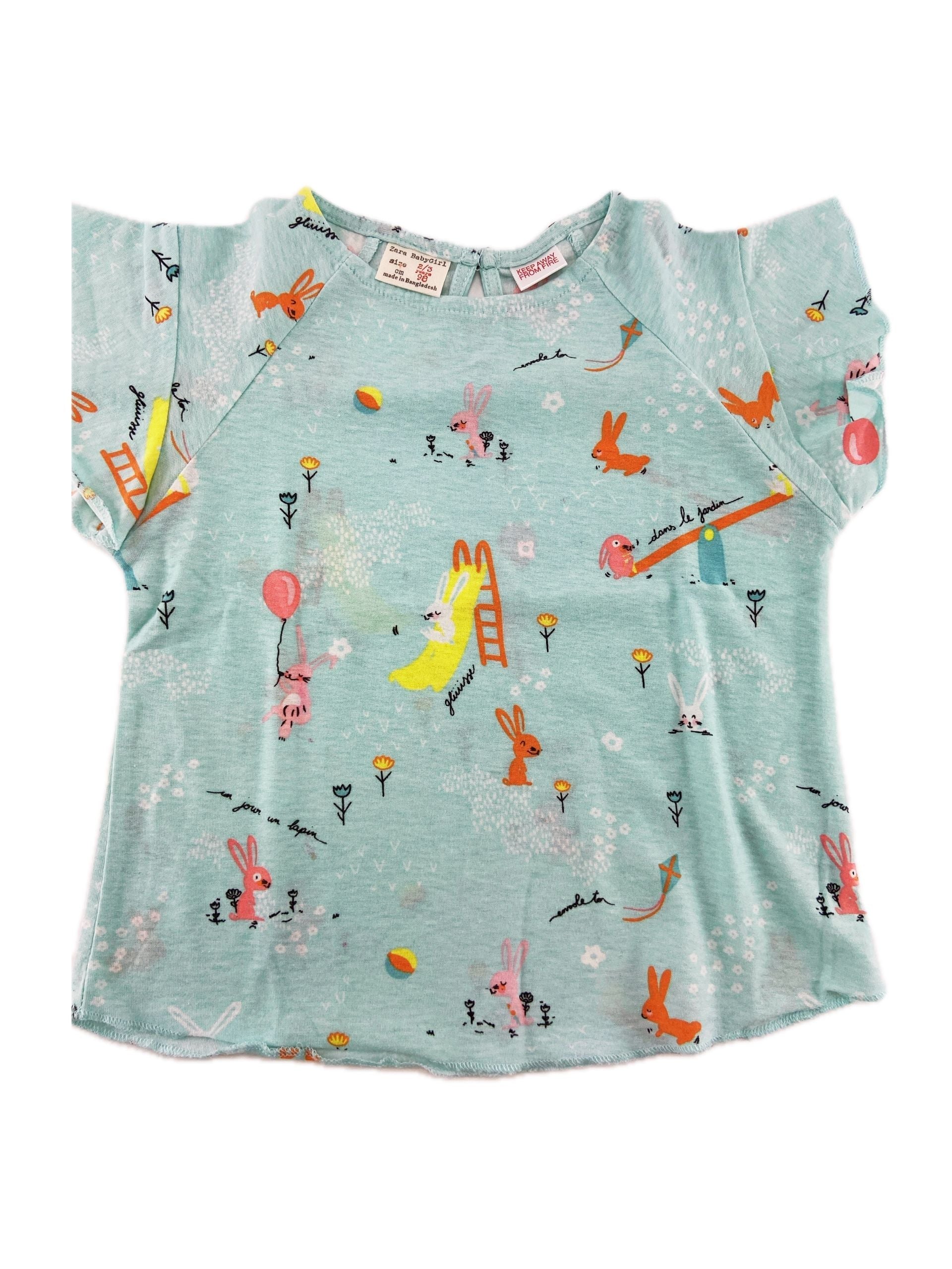 ZARA T-shirt manga de folho