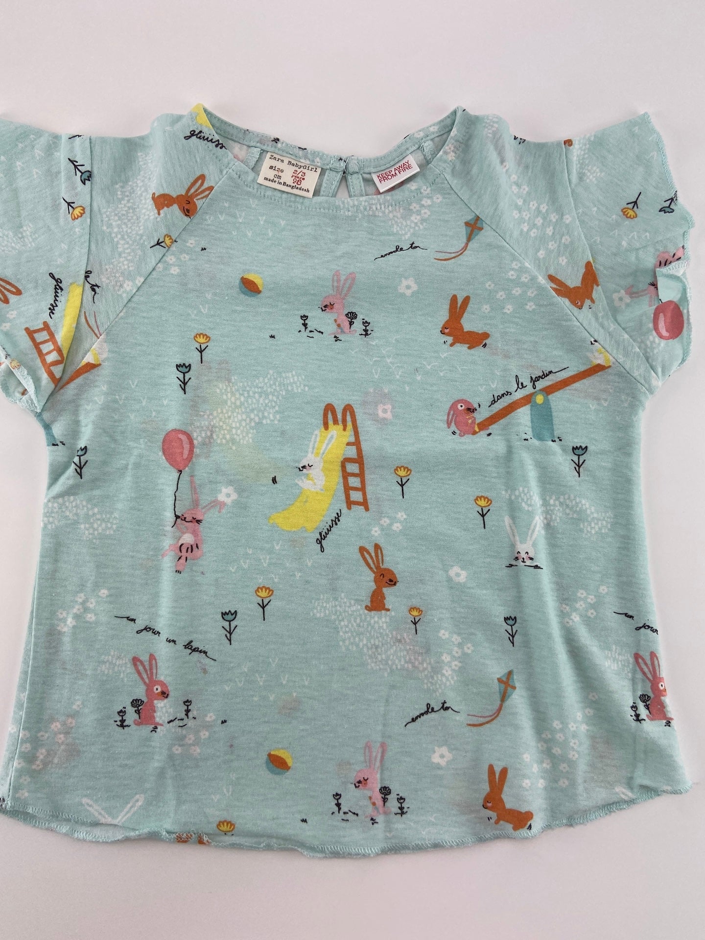ZARA T-shirt manga de folho