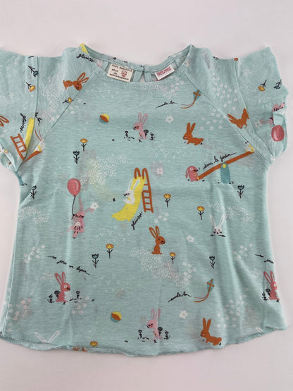 ZARA T-shirt manga de folho