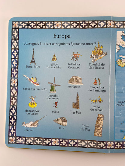 Atlas do Mundo em puzzle
