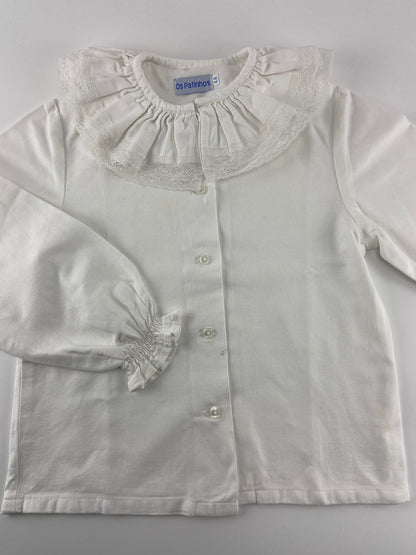 PATINHOS Camisa de gola de renda