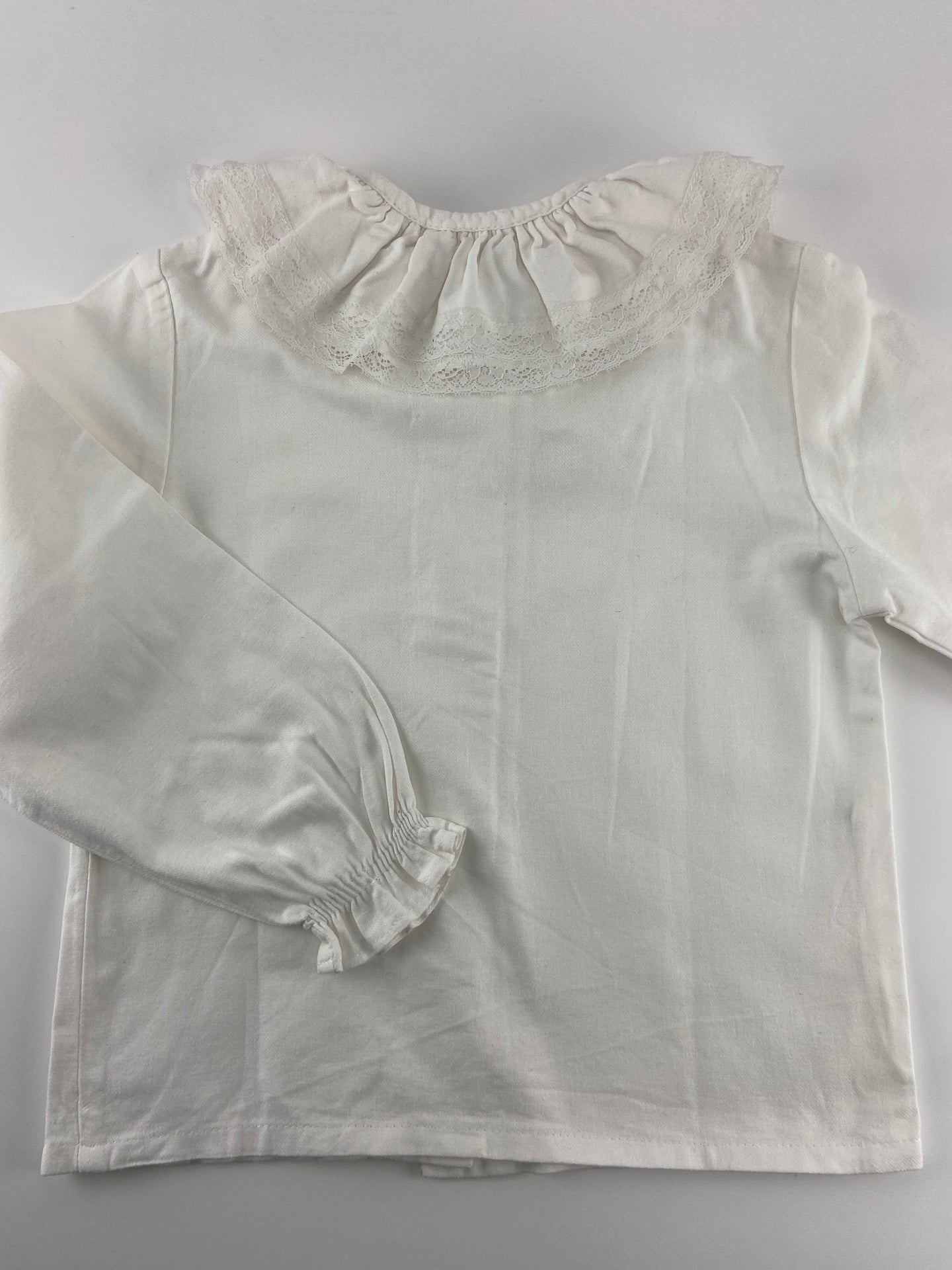 PATINHOS Camisa de gola de renda