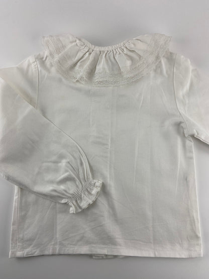 PATINHOS Camisa de gola de renda
