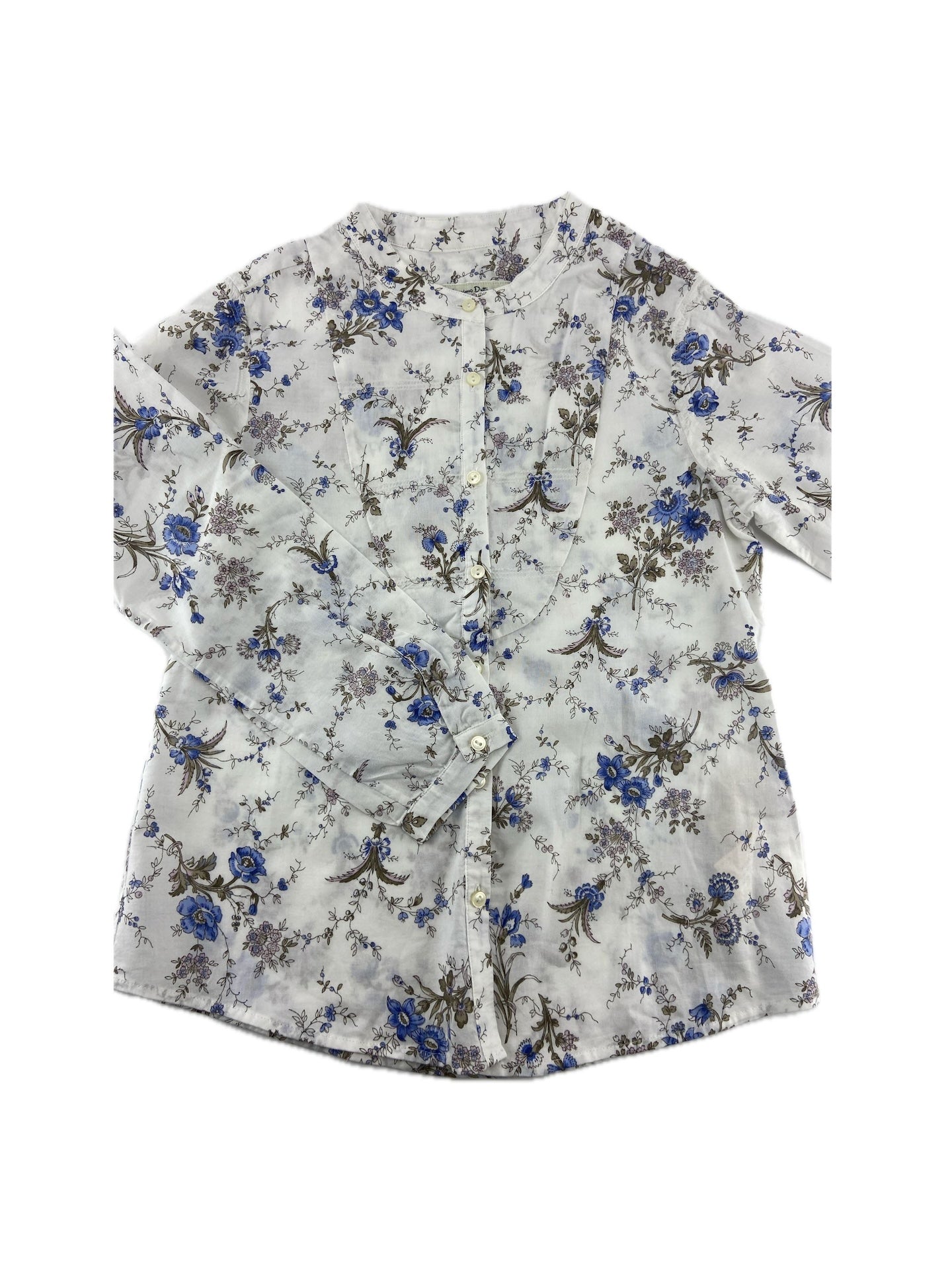 MASSIMO DUTTI Camisa sem gola florida