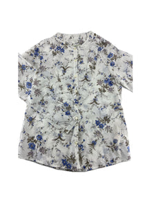 MASSIMO DUTTI Camisa sem gola florida
