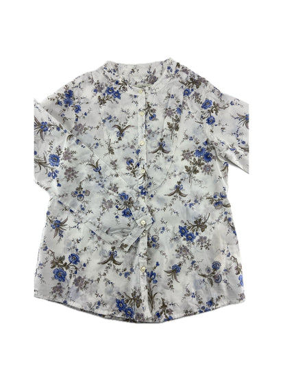 MASSIMO DUTTI Camisa sem gola florida