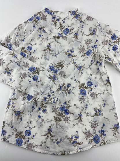 MASSIMO DUTTI Camisa sem gola florida