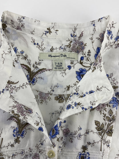 MASSIMO DUTTI Camisa sem gola florida