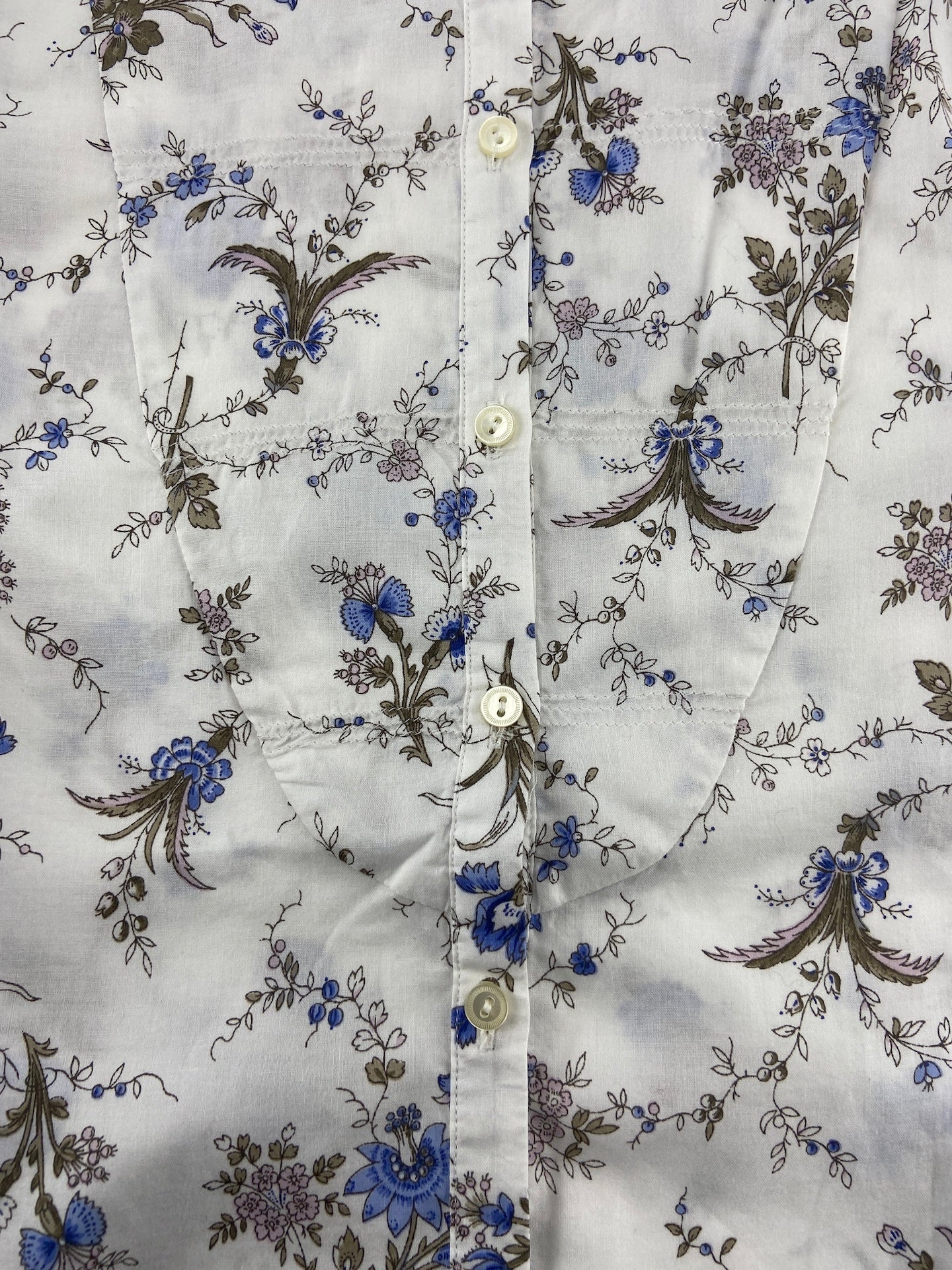 MASSIMO DUTTI Camisa sem gola florida