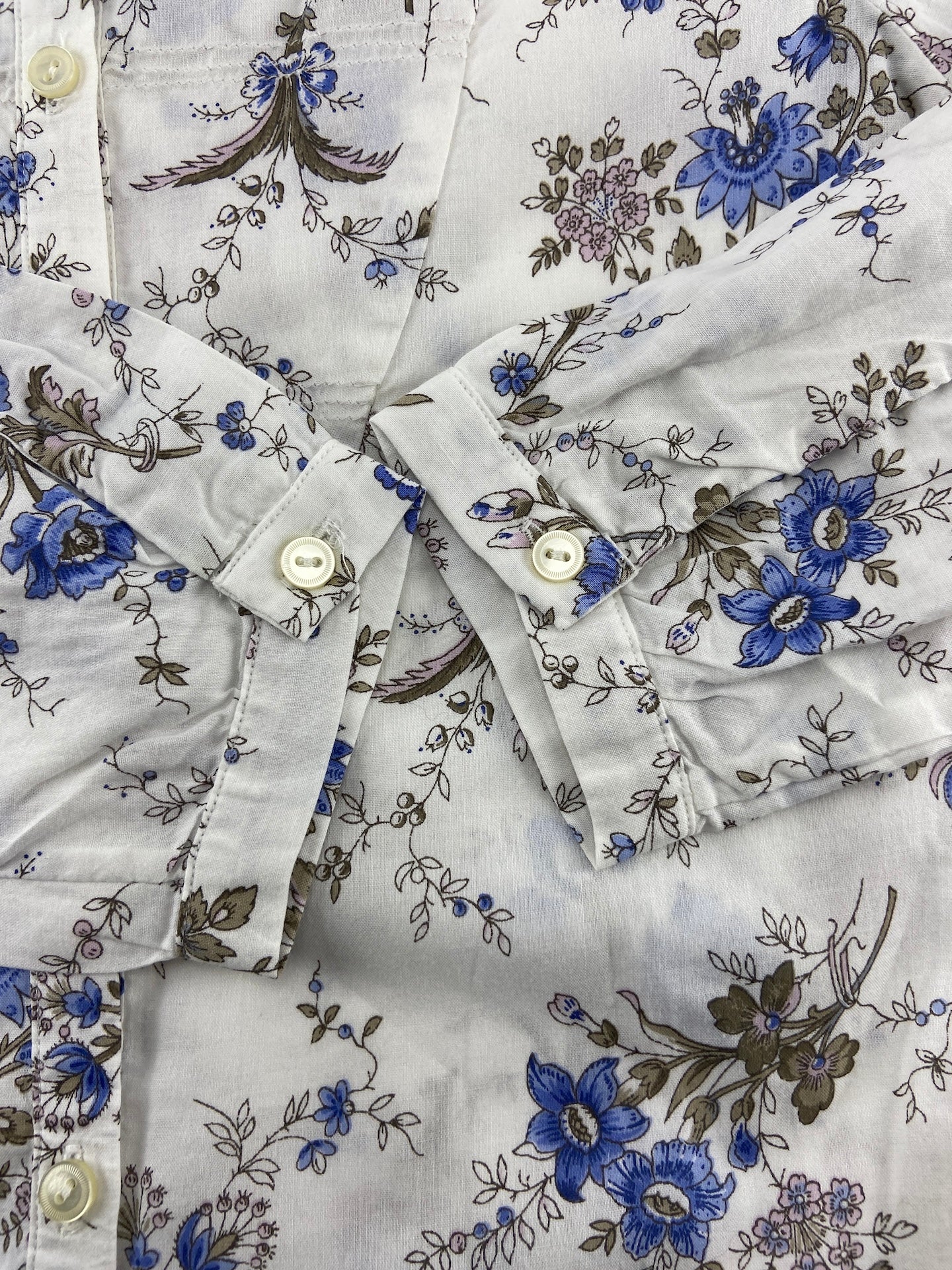 MASSIMO DUTTI Camisa sem gola florida