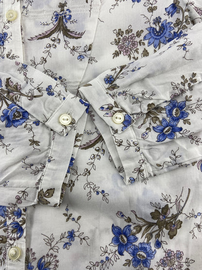 MASSIMO DUTTI Camisa sem gola florida