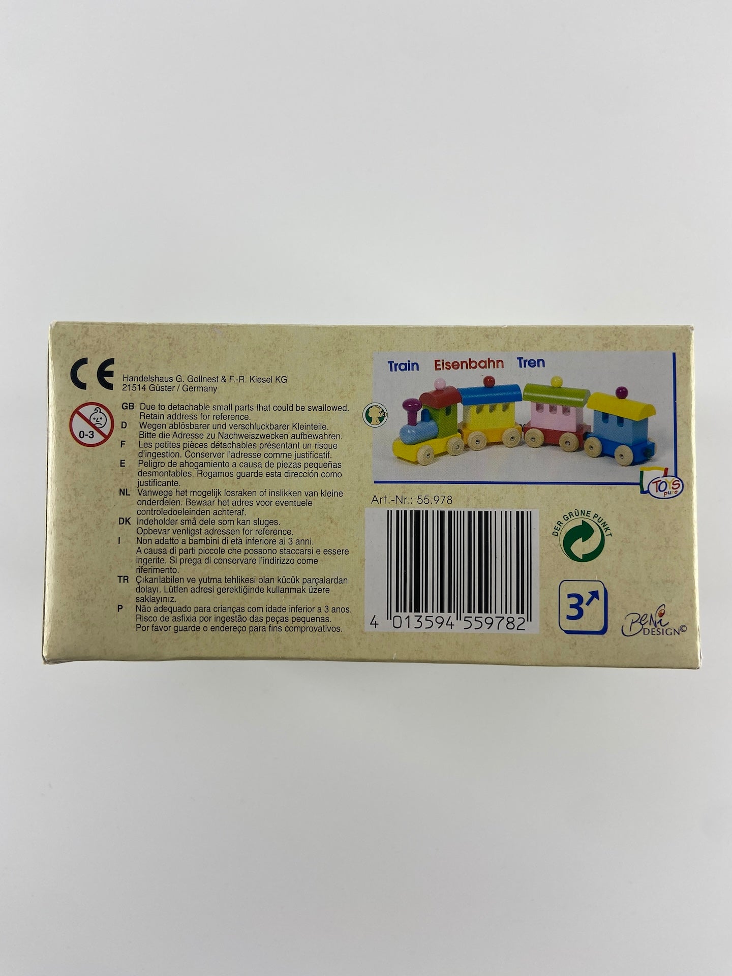 TOYS PURE Comboio de madeira