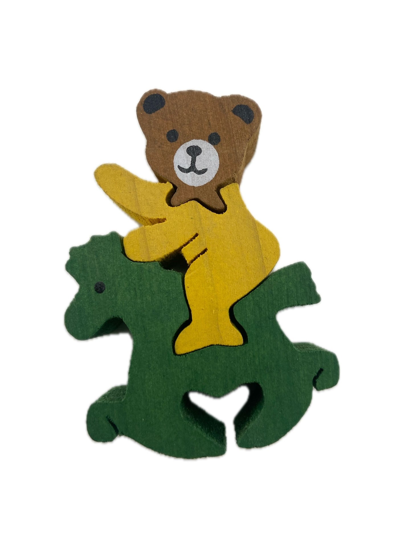 Urso puzzle em madeira