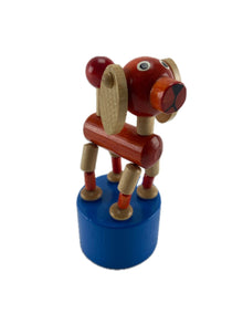 Cão de madeira articulado de pressão