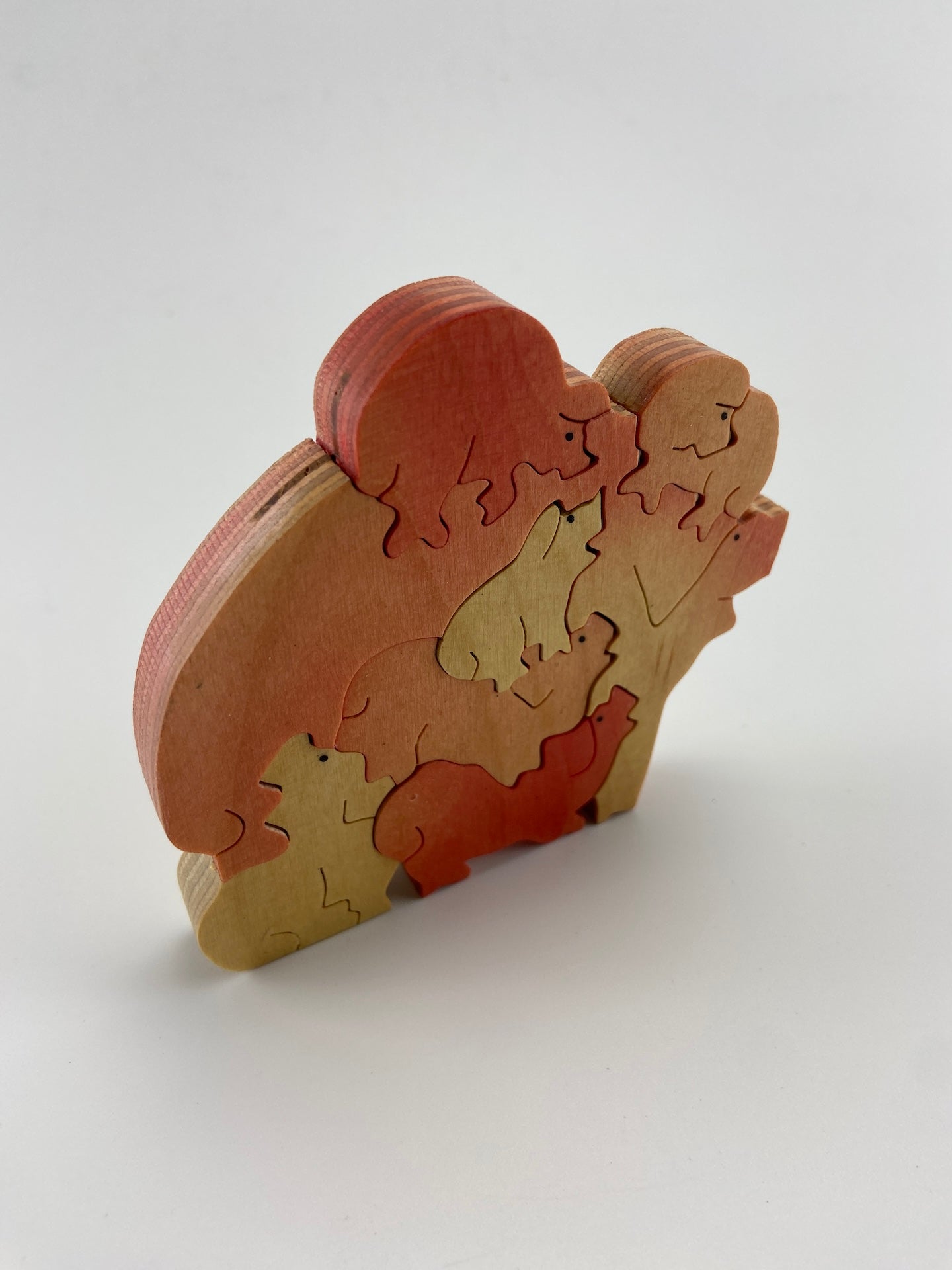 CAROL LEITH Puzzle de madeira | Conjunto de porcos