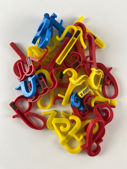 Letras manuscritas magnéticas