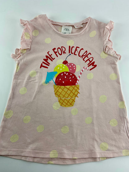 ZARA T-shirt com folho na manga