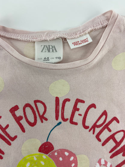 ZARA T-shirt com folho na manga