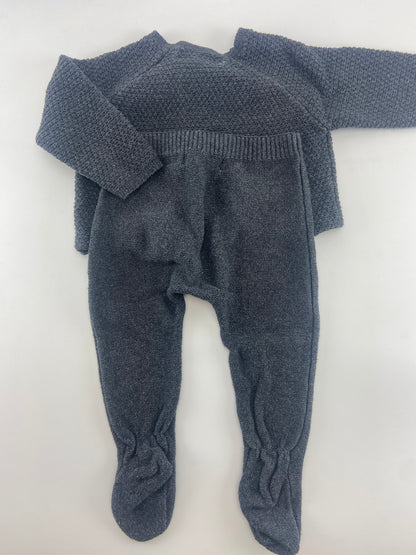 ZARA Conjunto de casaco e calças de malha
