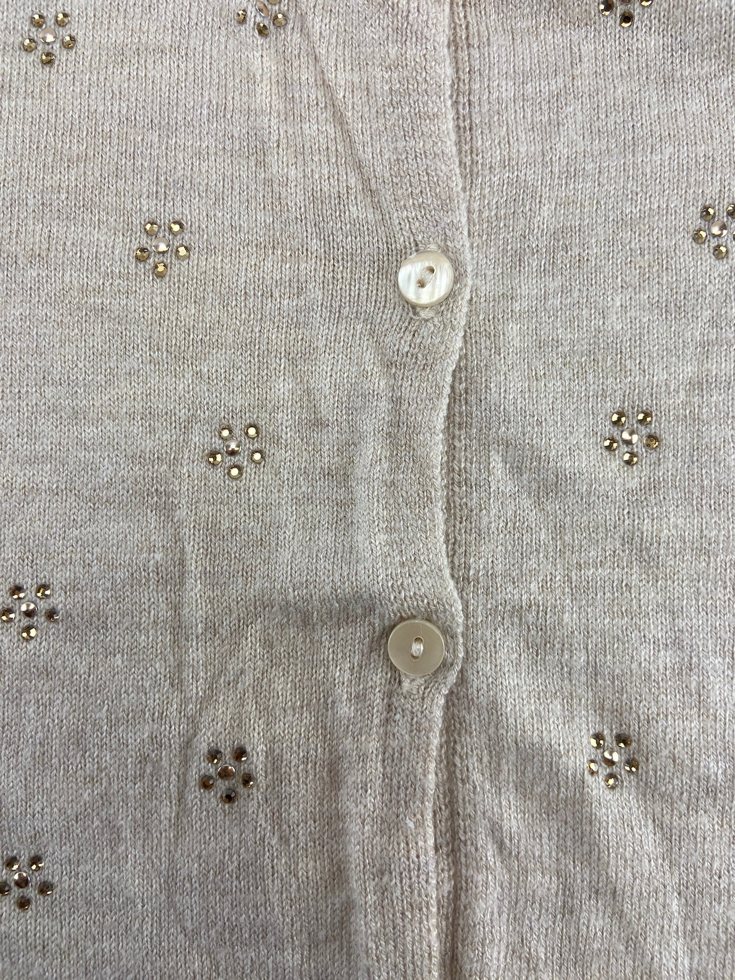 ZARA Casaco de malha com brilhantes