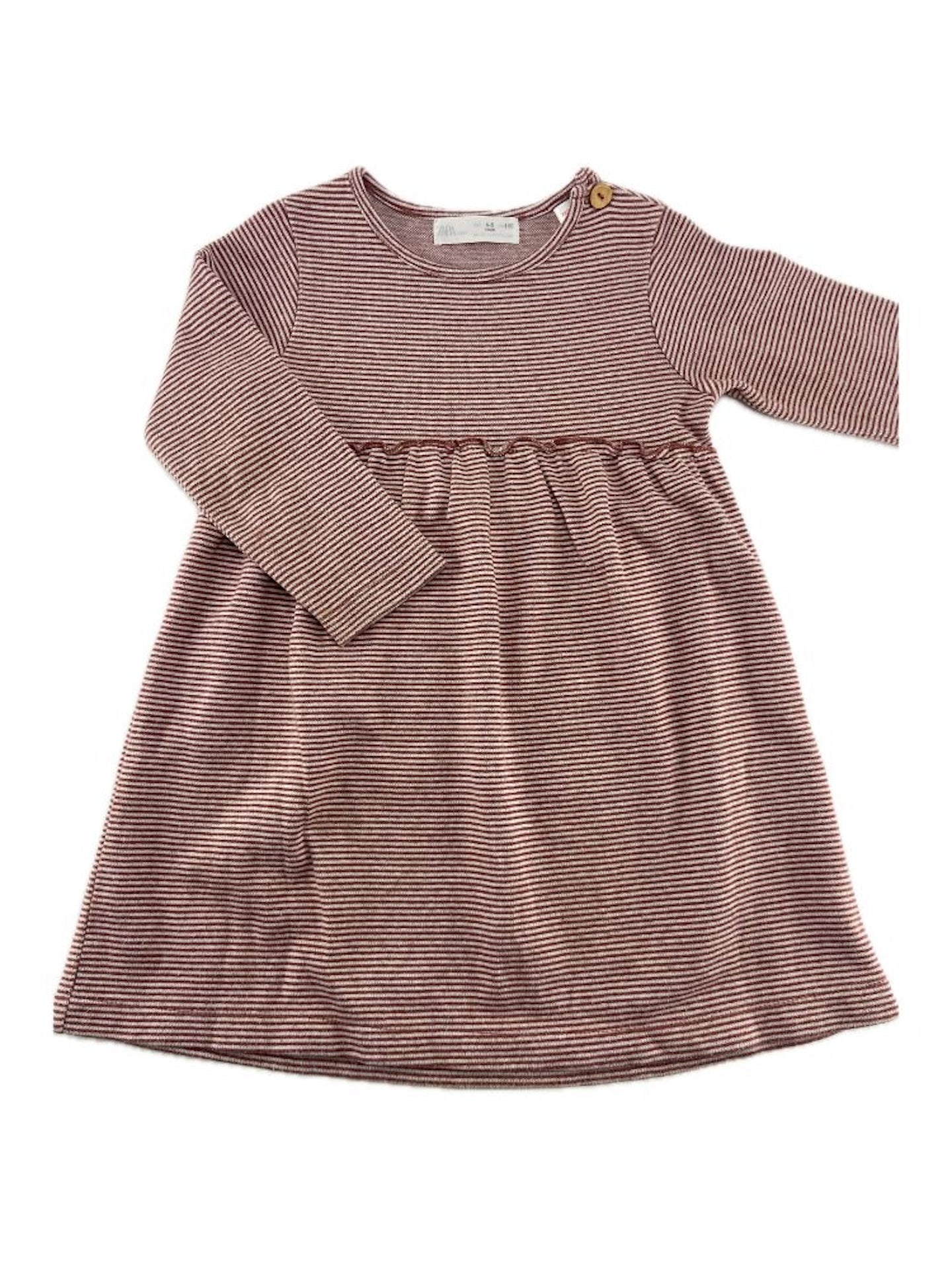 ZARA Vestido às riscas