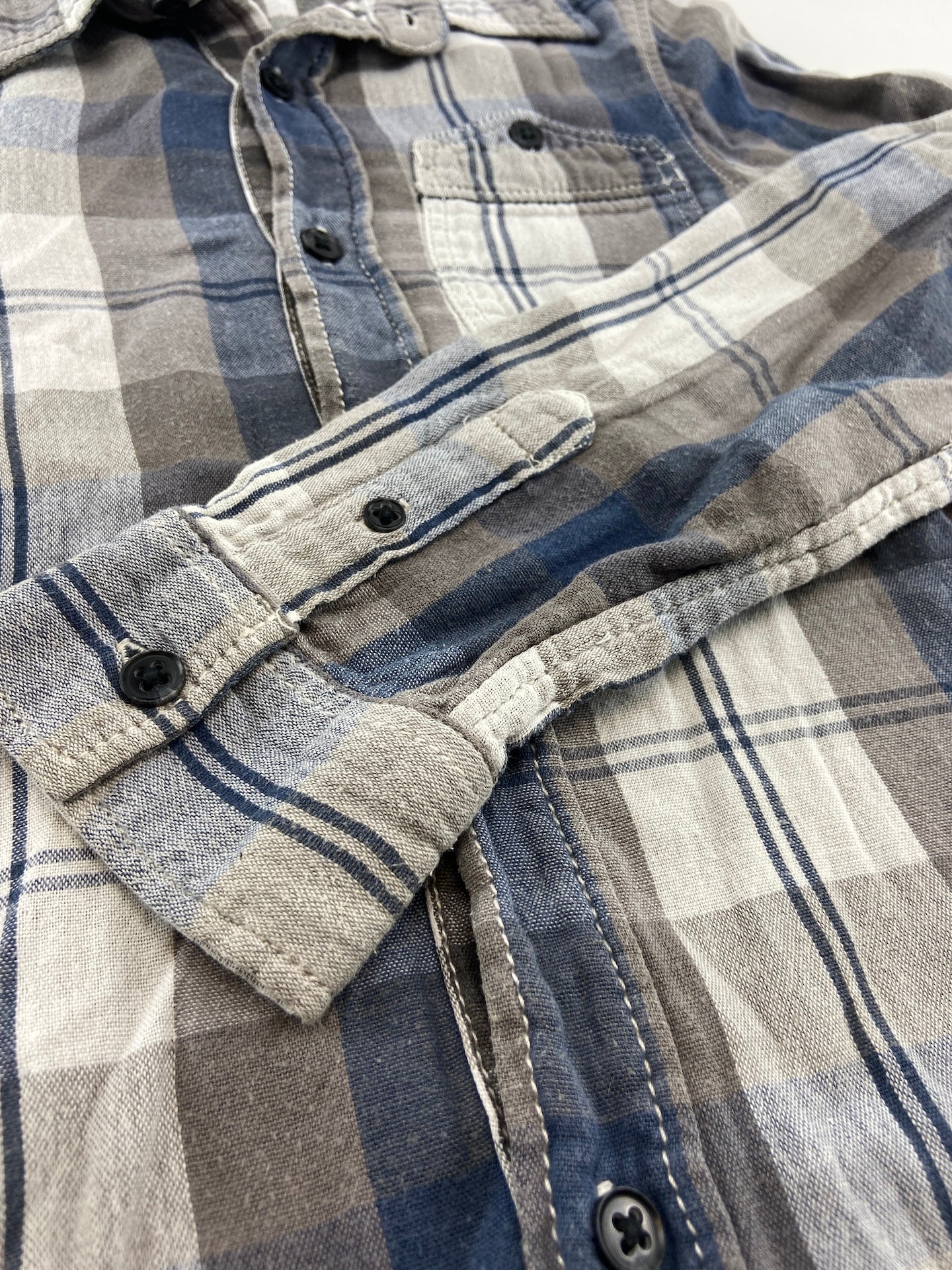 BENETTON Camisa em vaiela escocesa