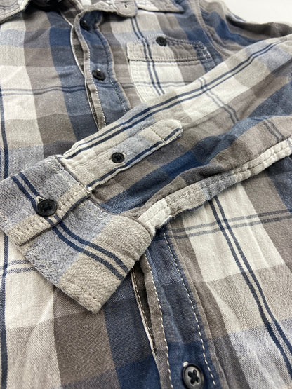 BENETTON Camisa em vaiela escocesa