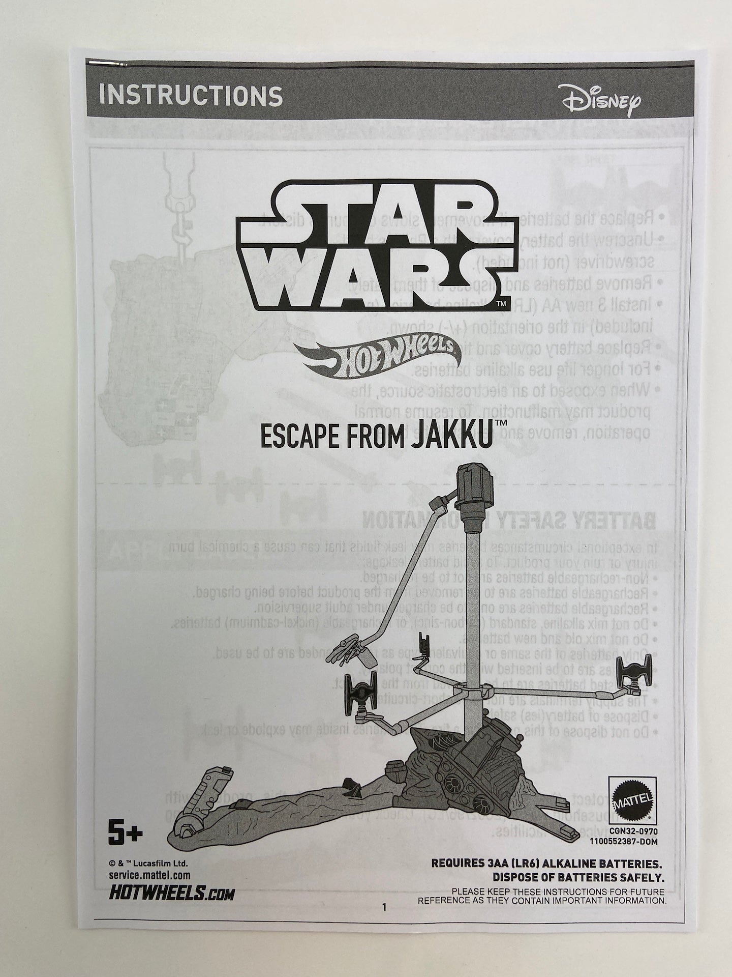 HOT WHEELS Star wars | Escape from jakuu