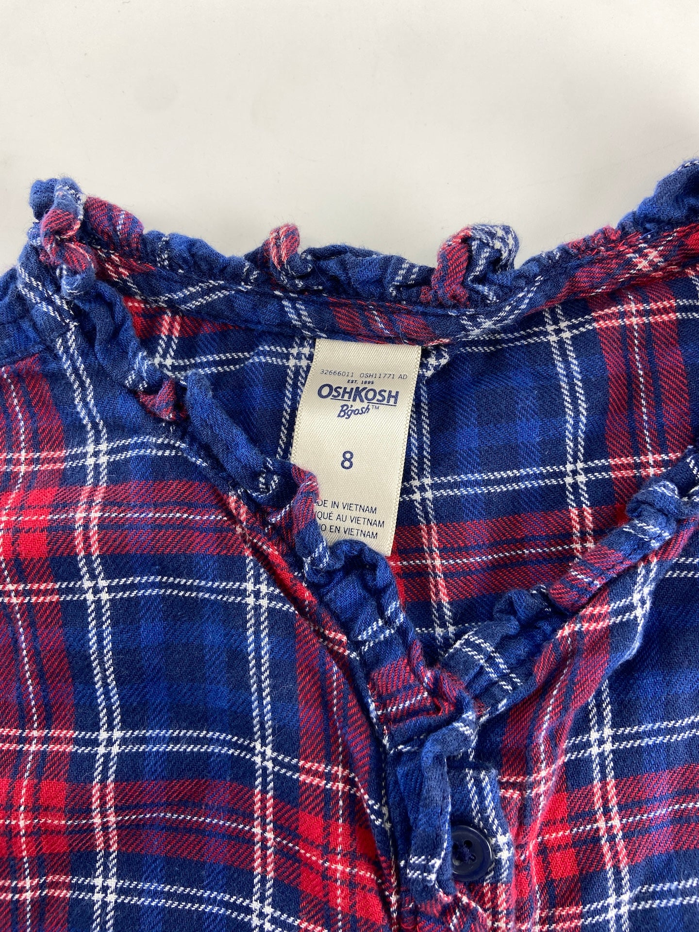 OSHKOSH Camisa escocesa com folho