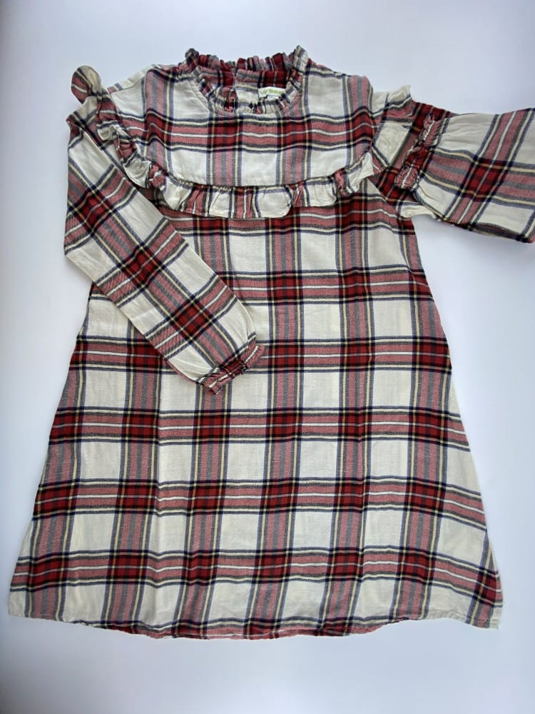 VERTBAUDET Vestido escocês