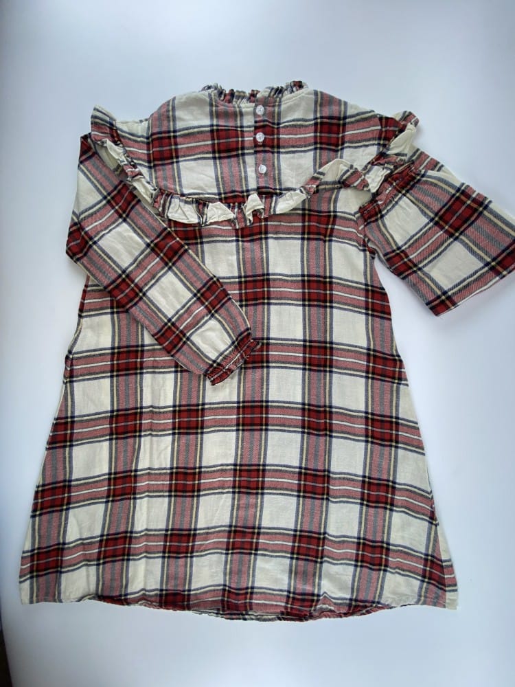 VERTBAUDET Vestido escocês