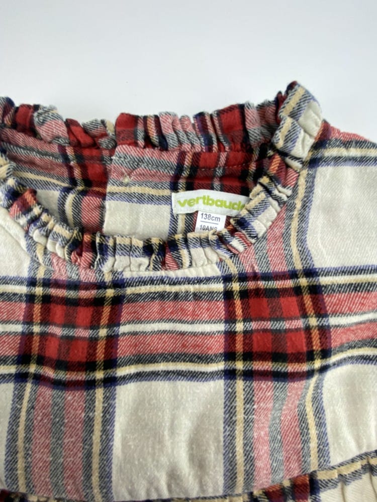 VERTBAUDET Vestido escocês