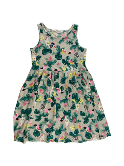 H&M Vestido padrão tropical